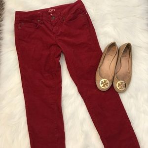 Ann Taylor Red Modern Pants